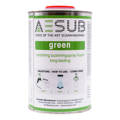 AESUB Green - Spray de numérisation pour pistolet - 1000 ml