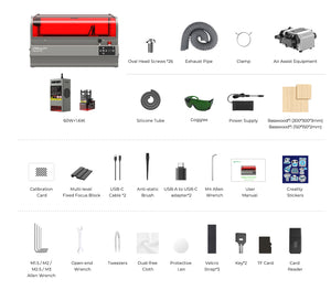 Creality - Graveur laser Falcon 2 Pro 60 W + module 1,6 W