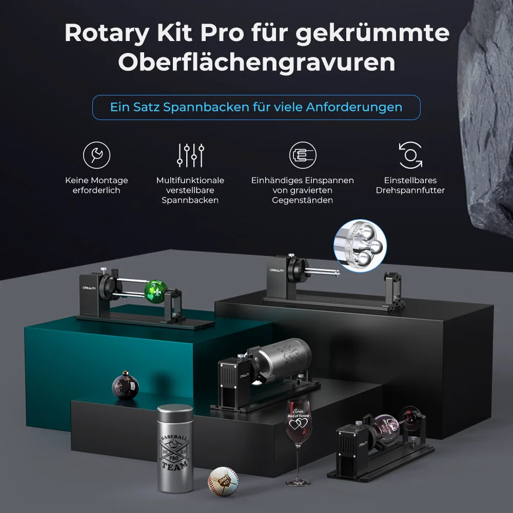 Creality - Module rotatif Rotary Kit Pro pour laser