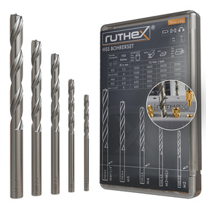 Ruthex - Coffret de forets pour inserts filetés M2 à M6 et 1/4