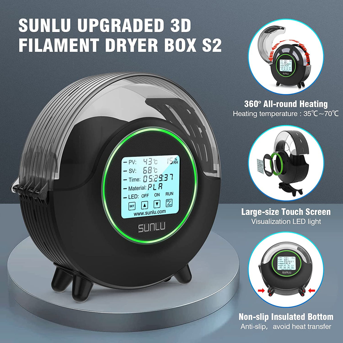 SUNLU - Sécheur de filament FilaDryer S2