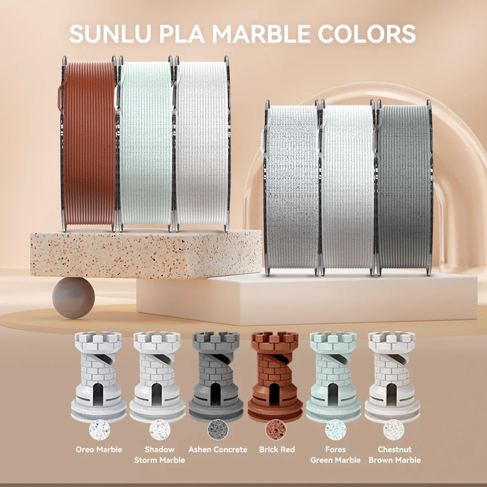 SUNLU - PLA Marbre Haute vitesse - 1,75 mm - 1 kg