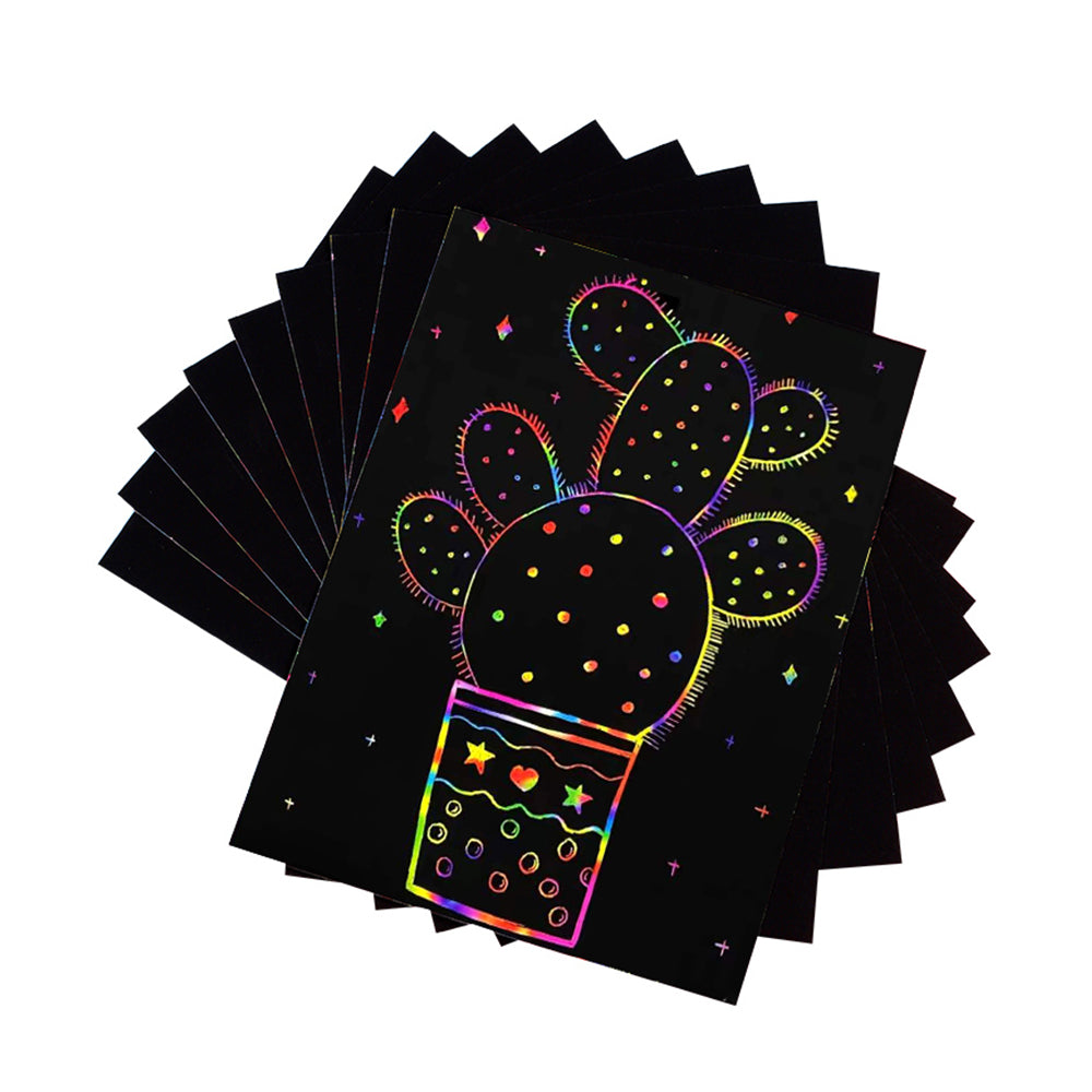 TwoTrees - Papier à gratter coloré A4 (lot de 10)
