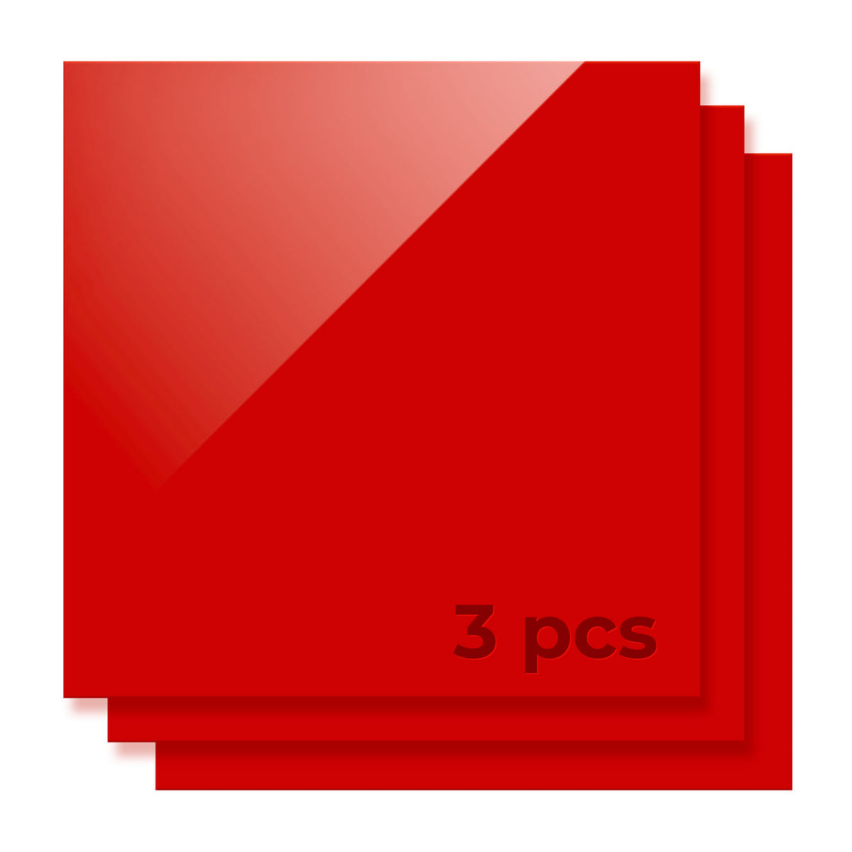 xTool - Plaques acrylique rouge 3 mm - lot de 3