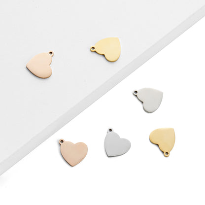 xTool - Pendentifs cœur or, argent et or rose (lot de 30)