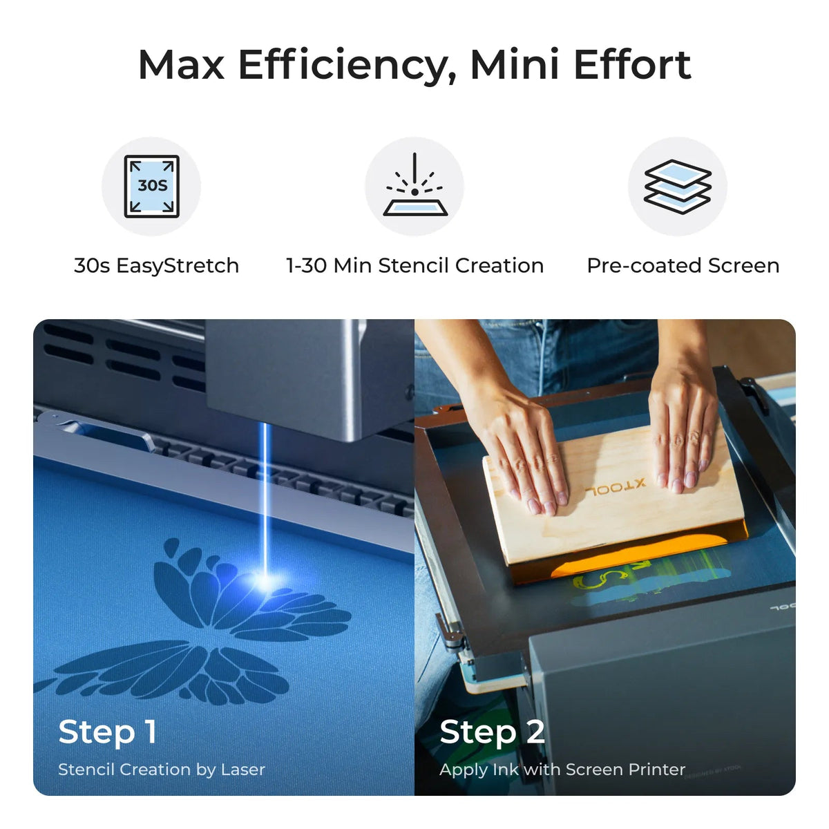 xTool - Sérigraphieuse Screen Printer petit cadre pour série M